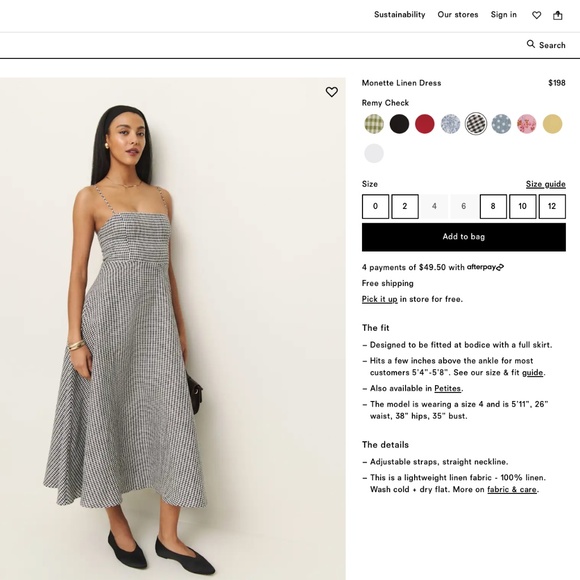 Reformation Monette Linen Dress - Picture 7 of 7